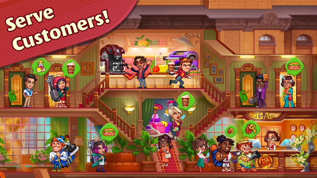 Grand Hotel Mania: Hotel games Mod Tangkapan skrin 0