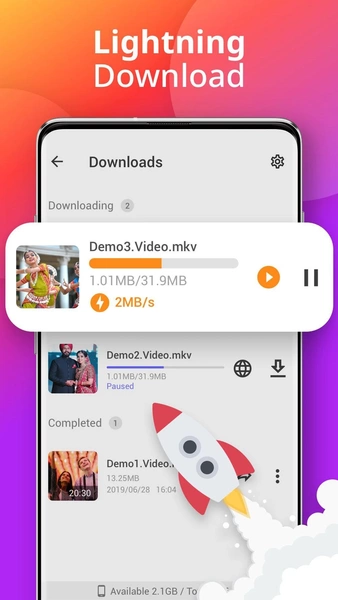 Schermata Downloader - Video Downloader 2