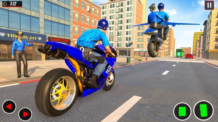 Flying Police Bike Games Captura de tela 2