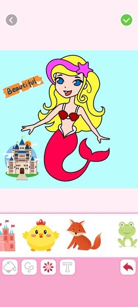 Mermaids Coloring ဖန်သားပြင်ဓာတ်ပုံ 2