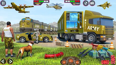 Army Car Truck Transport Games Tangkapan skrin 1