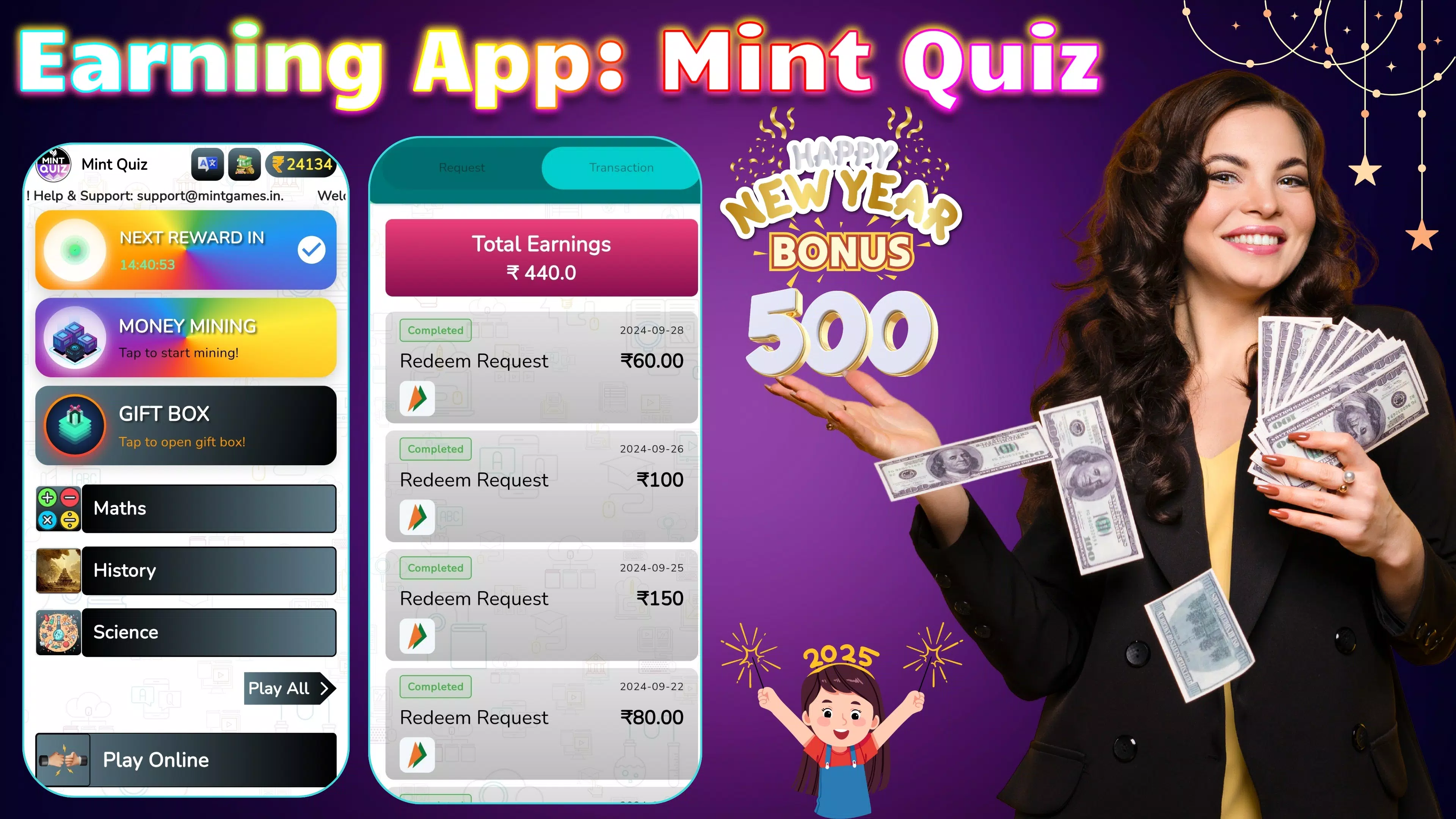 Earning App: Mint Quiz 螢幕截圖 0