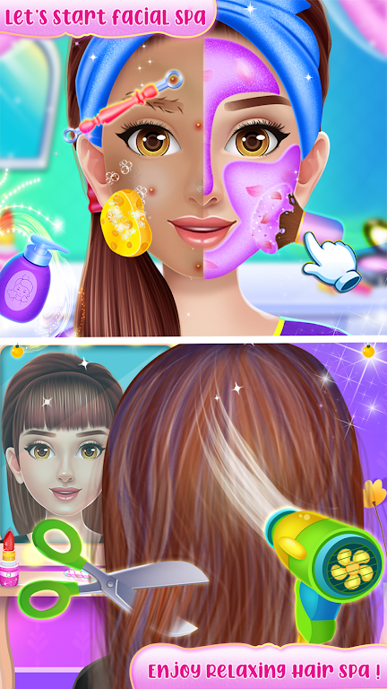 Doll makeup salon girl game 스크린샷 1