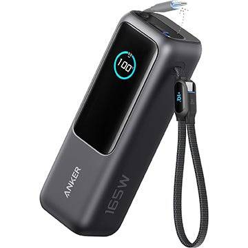 ANKER 25000mAT 165W Power Bank နှင့်အတူ built-in USB type-C cable များပါရှိသည်