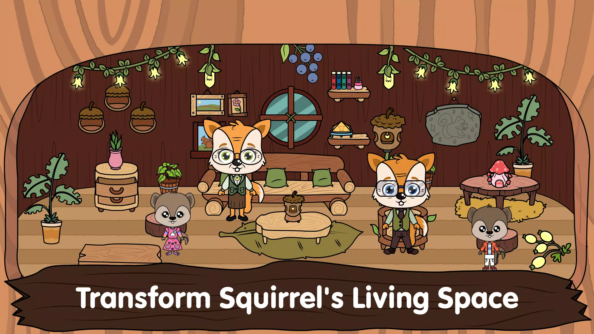 Schermata Animal Town - My Squirrel Home 0