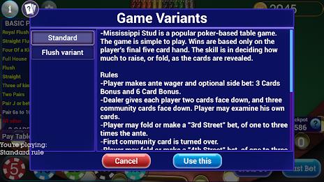 Mississippi Stud Poker Ekran Görüntüsü 1