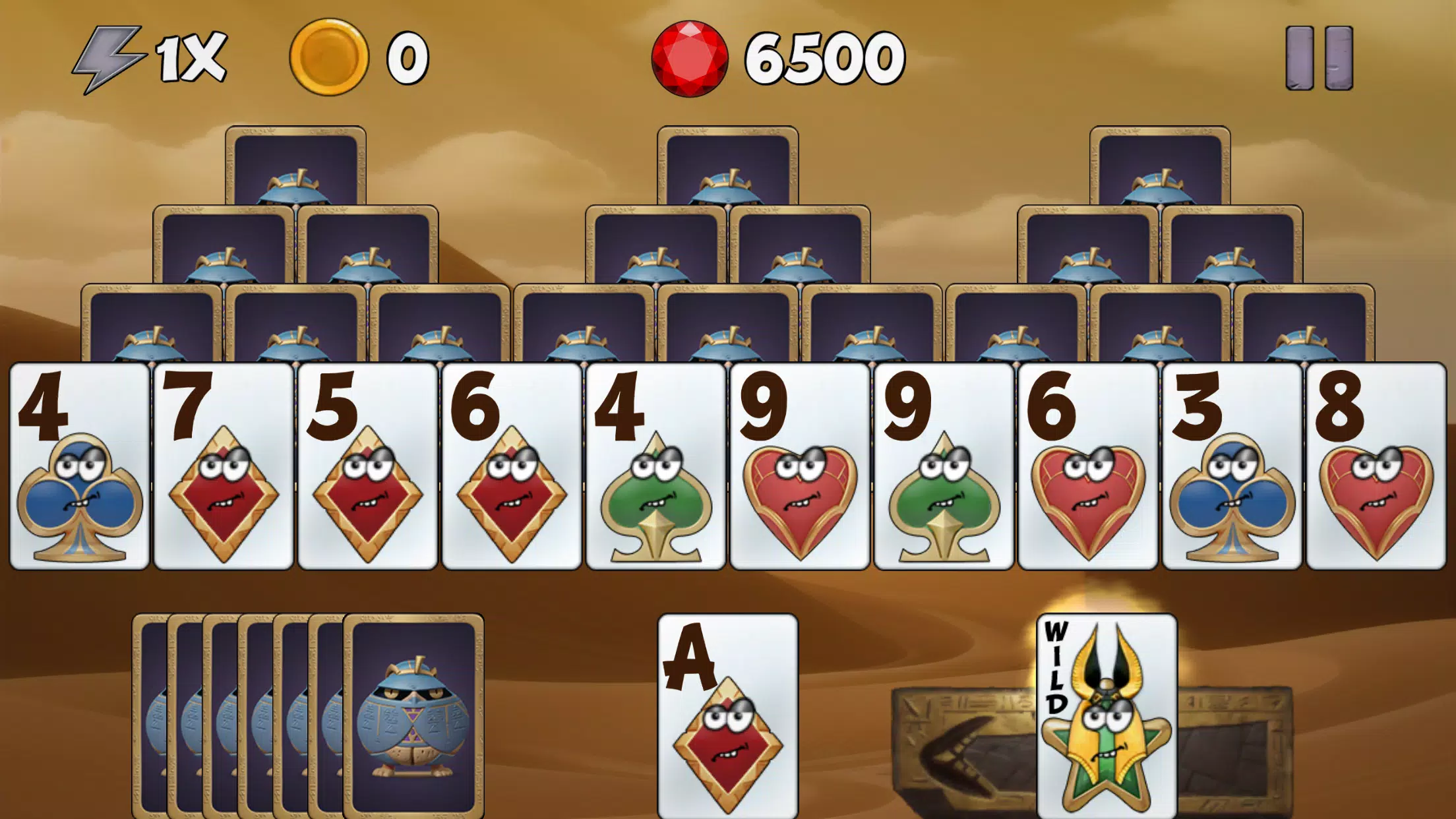 Tricky Tut Solitaire Captura de tela 0