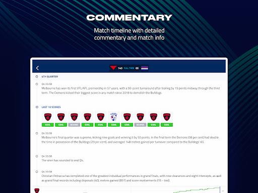 AFL Live Official App Zrzut ekranu 1