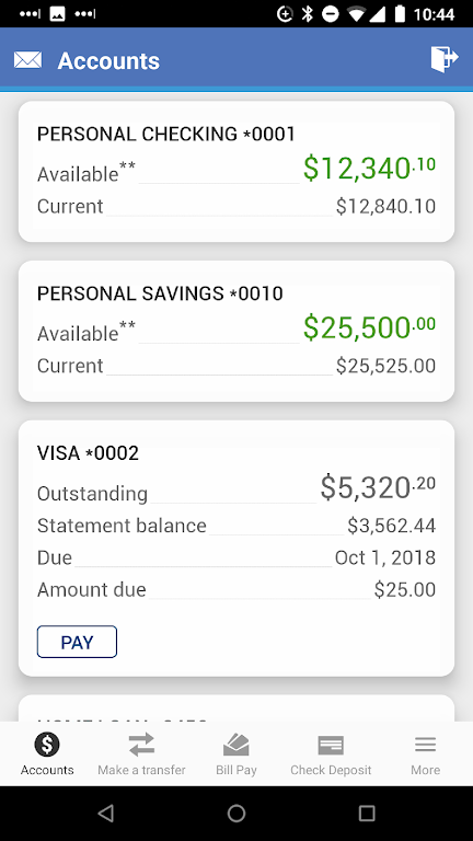 Connex Credit Union Mobile Screenshot 1